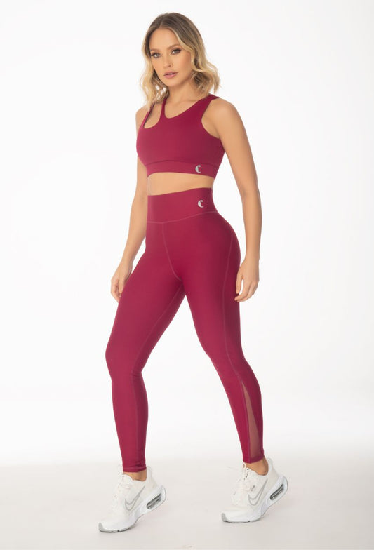 Conjunto Leggins Velo Cereza