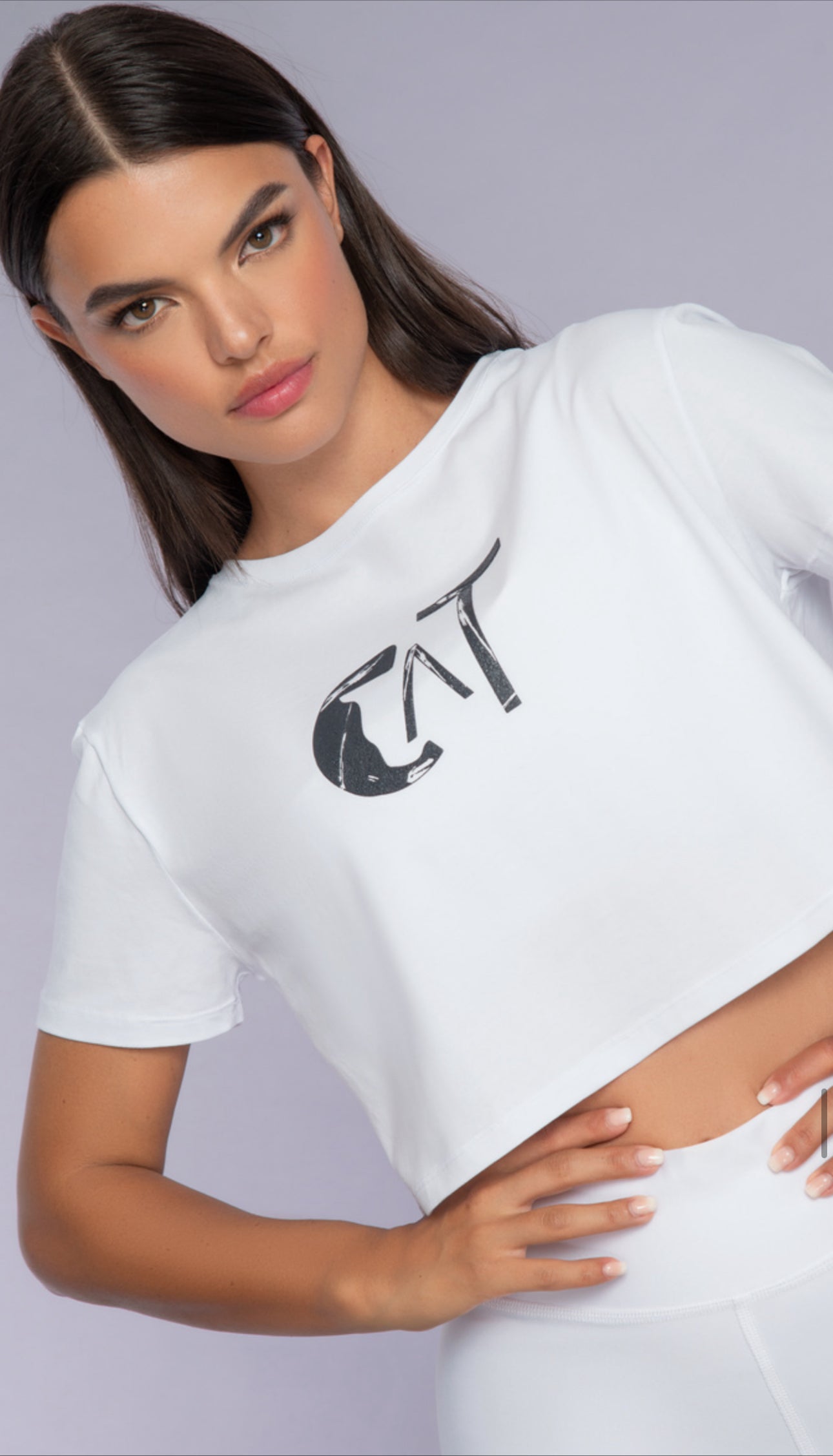 CAMISETA BLANCA CAT FRONTAL