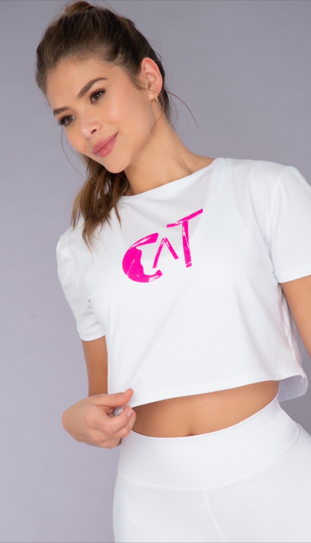 CAMISETA BLANCA CAT FRONTAL