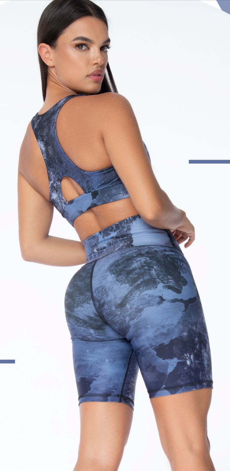 Leggins Sublimado Siluetas Azul